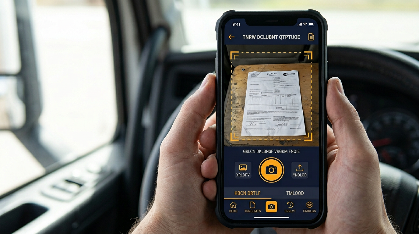 App screen concept: document and POD upload